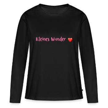 Petit miracle - T-shirt manches longues Premium bio Femme - noir - Devant - Julia (174cm)
