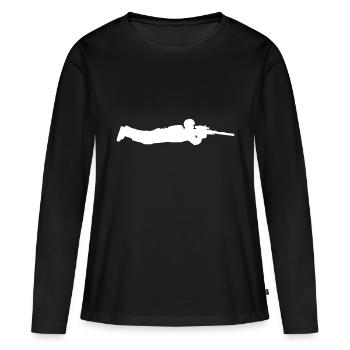 Ground Sniper Gamer Rifle Scope Shooter War Aim - Women's Premium Organic Long Sleeve Shirt - black - Front - Julia (174cm)
