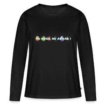 No Noob no arnak ! - T-shirt manches longues Premium bio Femme - noir - Devant - Julia (174cm)
