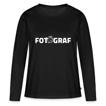 Fotograf Spiegelreflexkamera - Frauen Premium Bio Langarmshirt - Schwarz - Vorne - Julia (174cm)