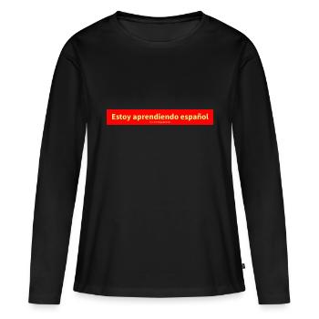spanisch - Frauen Premium Bio Langarmshirt - Schwarz - Vorne - Julia (174cm)