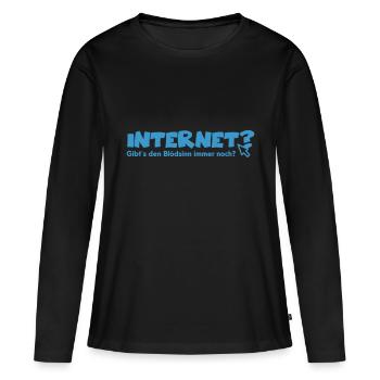 Internet Shirt - Frauen Premium Bio Langarmshirt - Schwarz - Vorne - Julia (174cm)