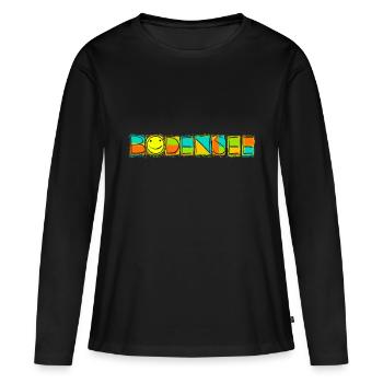 Bodensee - Frauen Premium Bio Langarmshirt - Schwarz - Vorne - Julia (174cm)