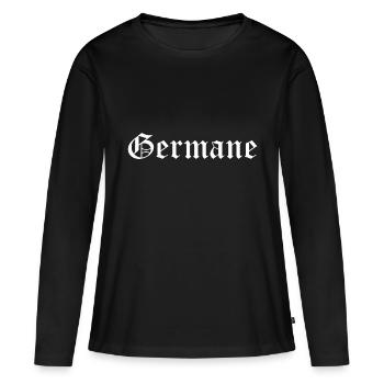 Germane Germania Germanisch Geschenkidee - Frauen Premium Bio Langarmshirt - Schwarz - Vorne - Julia (174cm)