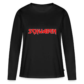 Modisches Heimat SCHWABEN Metal-Design - Frauen Premium Bio Langarmshirt - Schwarz - Vorne - Julia (174cm)
