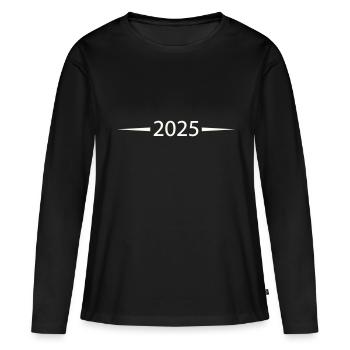 2025 - T-shirt manches longues Premium bio Femme - noir - Devant - Julia (174cm)