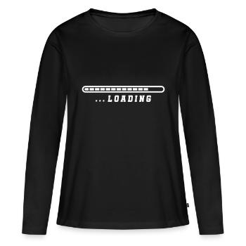 Chargement - T-shirt manches longues Premium bio Femme - noir - Devant - Julia (174cm)