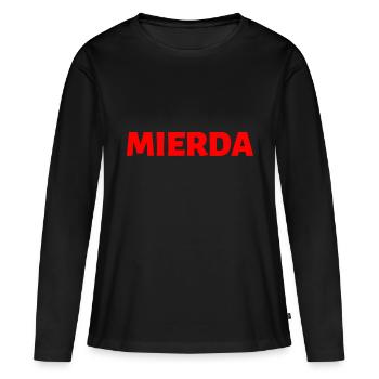 spanisch - Frauen Premium Bio Langarmshirt - Schwarz - Vorne - Julia (174cm)