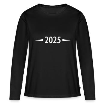 2025 - T-shirt manches longues Premium bio Femme - noir - Devant - Julia (174cm)
