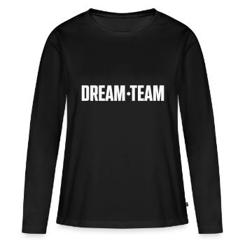 Équipe de rêve - T-shirt manches longues Premium bio Femme - noir - Devant - Julia (174cm)