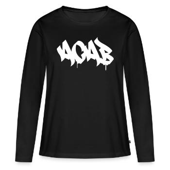 Tag graffiti ACAB - T-shirt manches longues Premium bio Femme - noir - Devant - Julia (174cm)