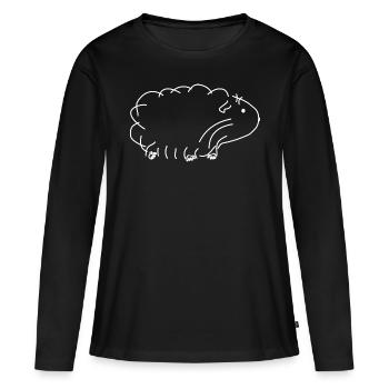 Cochon d'Inde - T-shirt manches longues Premium bio Femme - noir - Devant - Julia (174cm)