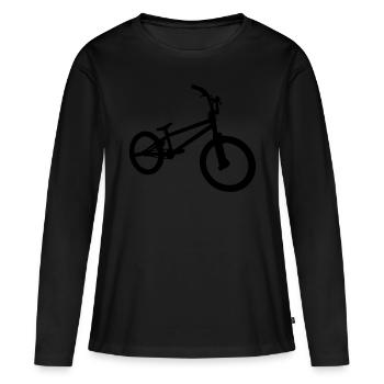 bmx - T-shirt manches longues Premium bio Femme - noir - Devant - Julia (174cm)