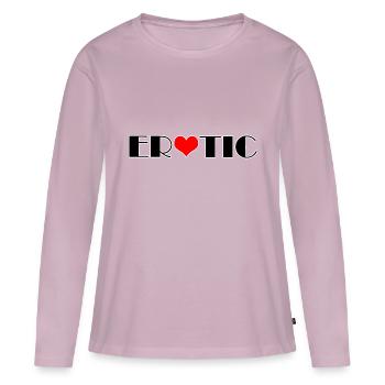Erotic Text with a heart shape - Women's Premium Organic Long Sleeve Shirt - dusky pink - Front - Julia (174cm)