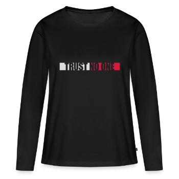 ne faites confiance à personne pour ne citer - T-shirt manches longues Premium bio Femme - noir - Devant - Julia (174cm)