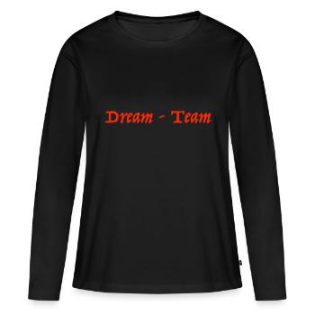 Équipe de rêve - T-shirt manches longues Premium bio Femme - noir - Devant - Julia (174cm)