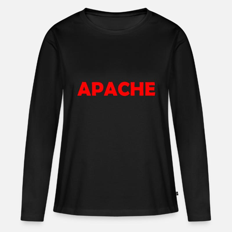 APACHE - Frauen Premium Bio Langarmshirt - Schwarz