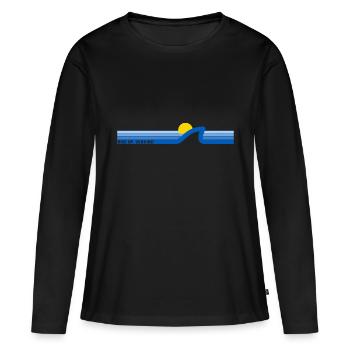 Rise Up Ukraine Sun Sea Wave Freedom - Women's Premium Organic Long Sleeve Shirt - black - Front - Julia (174cm)