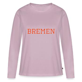 Ville de Brême - T-shirt manches longues Premium bio Femme - rose poudré - Devant - Julia (174cm)