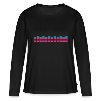 equlizer sound audio dj - T-shirt manches longues Premium bio Femme - noir - Devant - Julia (174cm)