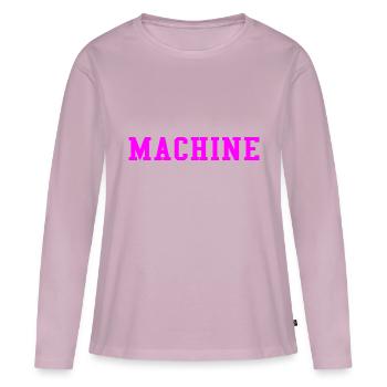 MACHINE (PINK) - T-shirt manches longues Premium bio Femme - rose poudré - Devant - Julia (174cm)