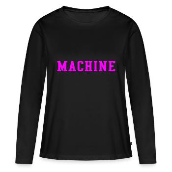 MACHINE (PINK) - T-shirt manches longues Premium bio Femme - noir - Devant - Julia (174cm)