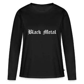 Métal Noir - T-shirt manches longues Premium bio Femme - noir - Devant - Julia (174cm)