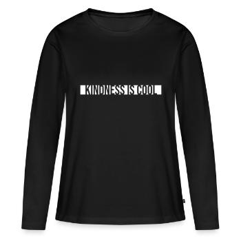 La gentillesse est cool gentillesse gentillesse dicton - T-shirt manches longues Premium bio Femme - noir - Devant - Julia (174cm)