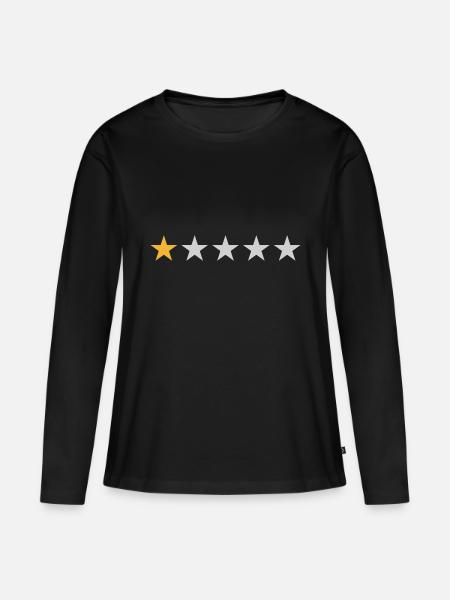 1 star review - 1 star review empty - Women's Premium Organic Long Sleeve Shirt - black