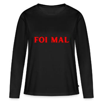 meine Schuld Portugiesisch Sprache - Frauen Premium Bio Langarmshirt - Schwarz - Vorne - Julia (174cm)