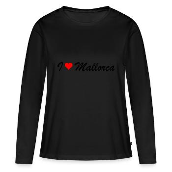 Majorque - T-shirt manches longues Premium bio Femme - noir - Devant - Julia (174cm)
