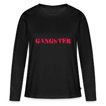 Gangster - Frauen Premium Bio Langarmshirt - Schwarz - Vorne - Julia (174cm)