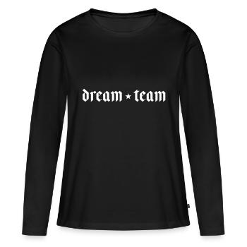 Équipe de rêve - T-shirt manches longues Premium bio Femme - noir - Devant - Julia (174cm)