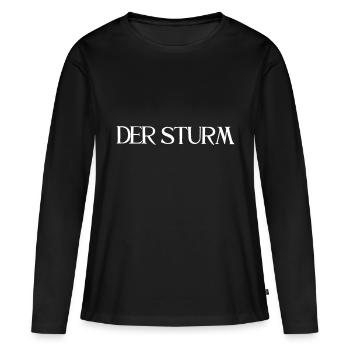 Der Sturm - Frauen Premium Bio Langarmshirt - Schwarz - Vorne - Julia (174cm)
