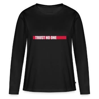 ne faites confiance à personne pour ne citer - T-shirt manches longues Premium bio Femme - noir - Devant - Julia (174cm)