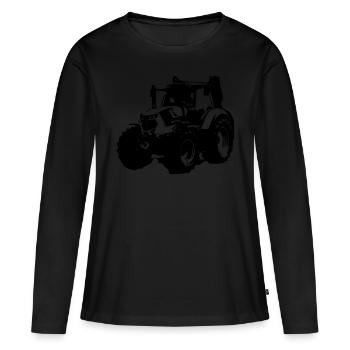 Nouveau design Agrotron Deutz - T-shirt manches longues Premium bio Femme - noir - Devant - Julia (174cm)