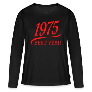1975 Best Year College and University Sports - T-shirt manches longues Premium bio Femme - noir - Devant - Julia (174cm)
