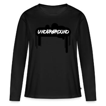Spray Underground –Graffiti Style Streetart Design - Frauen Premium Bio Langarmshirt - Schwarz - Vorne - Julia (174cm)