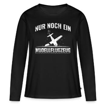 Modellbau | Modellflug Modellfliegen Pilot - Frauen Premium Bio Langarmshirt - Schwarz - Vorne - Julia (174cm)