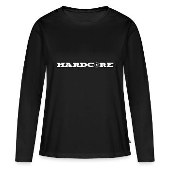 hard-core8 - T-shirt manches longues Premium bio Femme - noir - Devant - Julia (174cm)