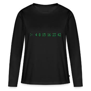 Lost Numbers - Women's Premium Organic Long Sleeve Shirt - black - Front - Julia (174cm)