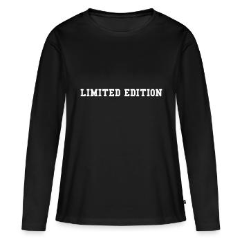 Édition limitée - T-shirt manches longues Premium bio Femme - noir - Devant - Julia (174cm)