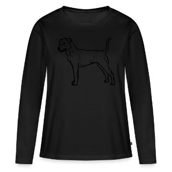 jackrusselsl_06 - T-shirt manches longues Premium bio Femme - noir - Devant - Julia (174cm)