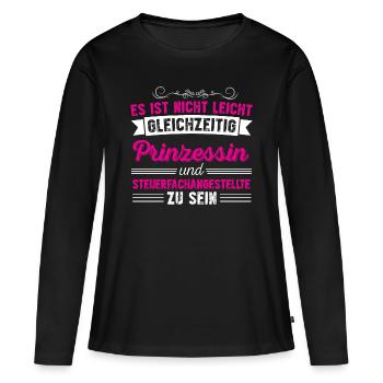 Tax Clerk Shirts/Tax Clerk - Women's Premium Organic Long Sleeve Shirt - black - Front - Julia (174cm)