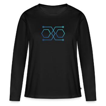 Alien Technologie Psytrance Symbole - T-shirt manches longues Premium bio Femme - noir - Devant - Julia (174cm)