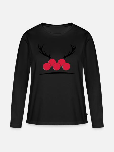 Bollenhut mit Geweih - Frauen Premium Bio Langarmshirt -