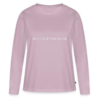 Je me suis rasé les couilles - T-shirt manches longues Premium bio Femme - rose poudré - Devant - Julia (174cm)