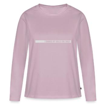Je me suis rasé les couilles - T-shirt manches longues Premium bio Femme - rose poudré - Devant - Julia (174cm)