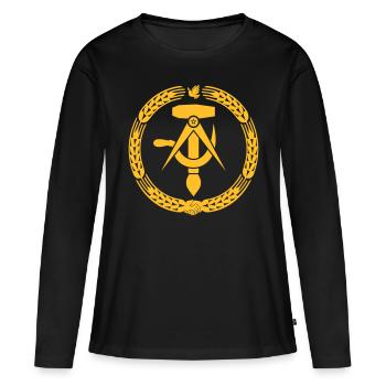 communisme - T-shirt manches longues Premium bio Femme - noir - Devant - Julia (174cm)