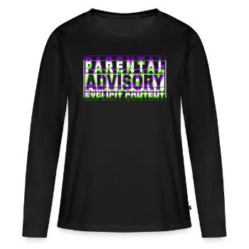 Textgestaltung für elterliche Beratung - Frauen Premium Bio Langarmshirt - Schwarz - Vorne - Julia (174cm)